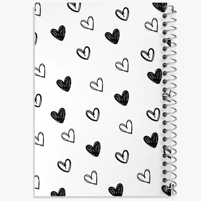 دفتر شطرنجی 50 برگ خندالو طرح پترن قلب کد F3878