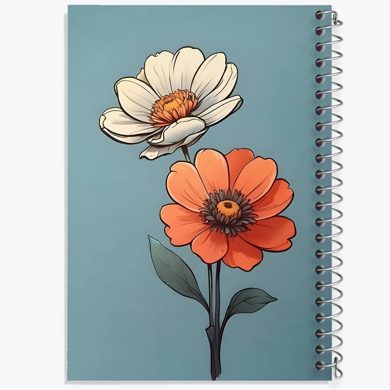 دفتر شطرنجی 50 برگ خندالو طرح گل گلی کد F3634