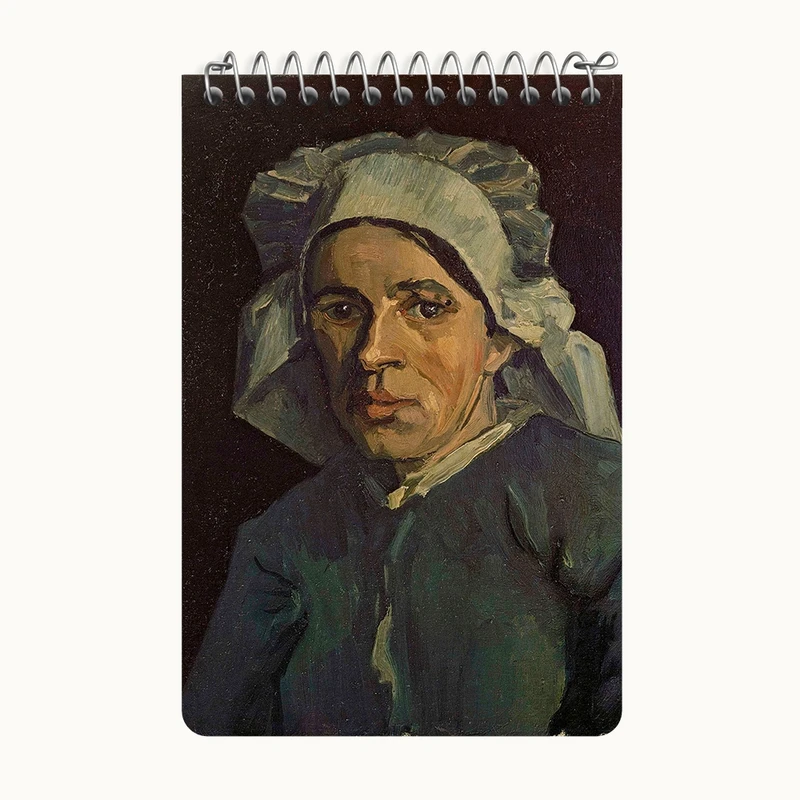 دفتر یادداشت 50 برگ خندالو طرح نقاشی سر زن اثر ونسان ونگوگ کد F12434