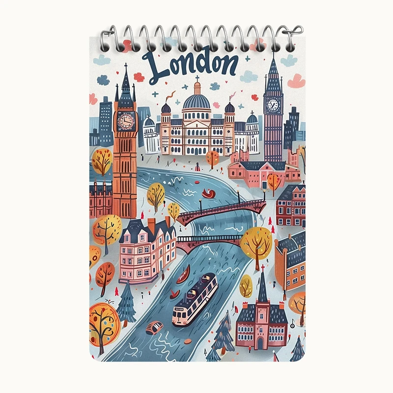 دفتر یادداشت 50 برگ خندالو طرح لندن کد F9634