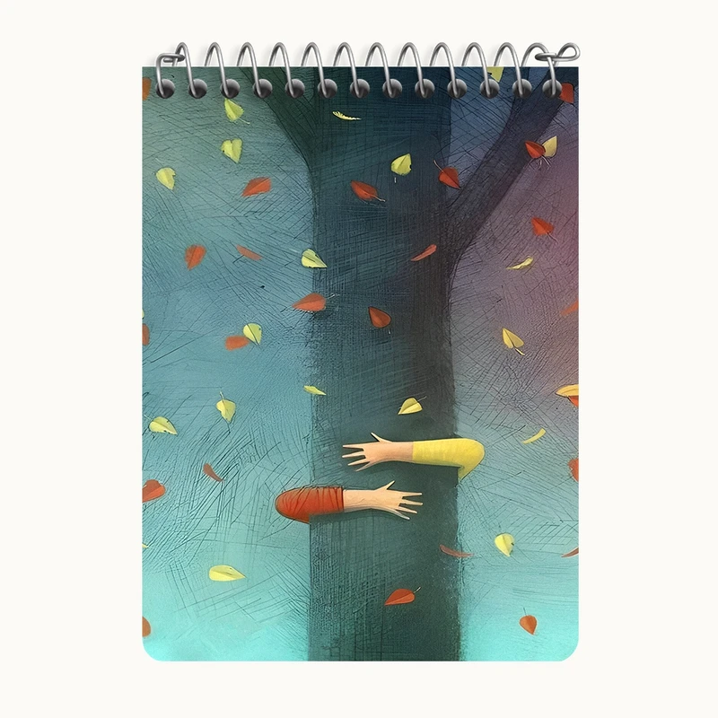 دفتر یادداشت 50 برگ خندالو طرح عاشق طبیعت کد N6138