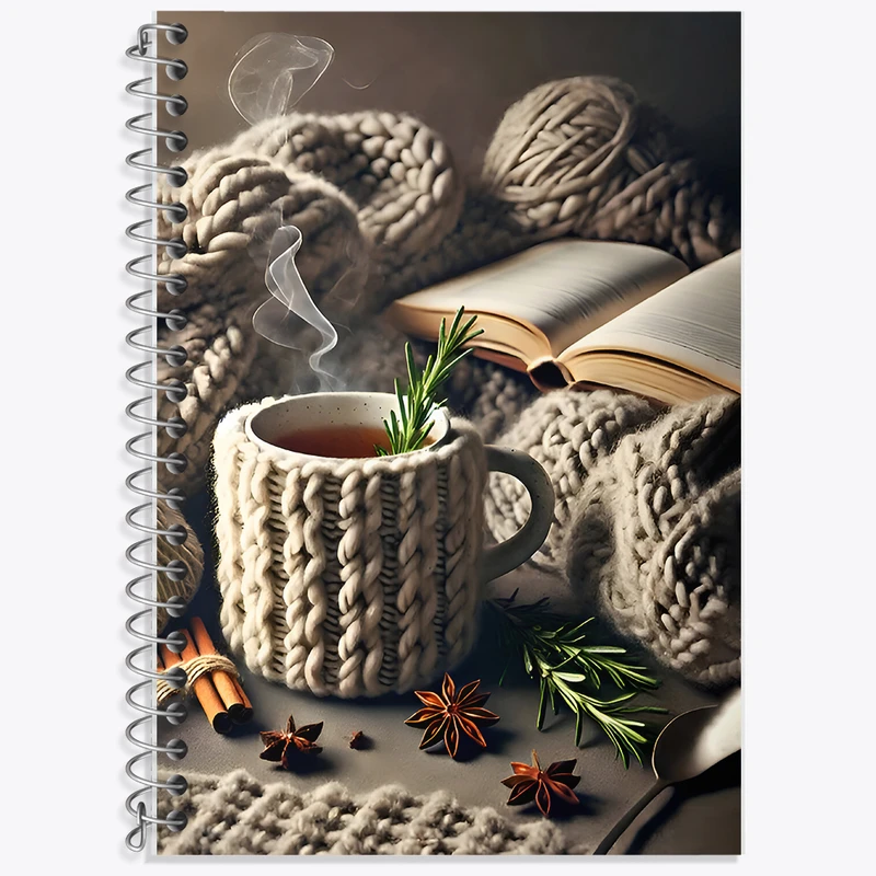 دفتر زبان دوخط 50 برگ خندالو طرح فنجان چای کد F9981