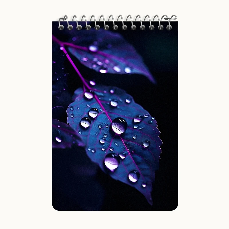 دفتر یادداشت 50 برگ خندالو طرح برگ زیبا کد F4337