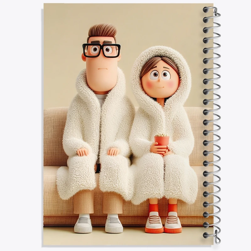 دفتر شطرنجی 50 برگ خندالو طرح آدمک های فانتزی کد N8375