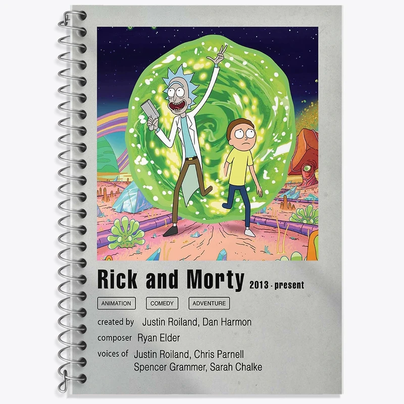 دفتر لغت 50 برگ خندالو طرح ریک و مورتی (Rick and Morty) کد F11463