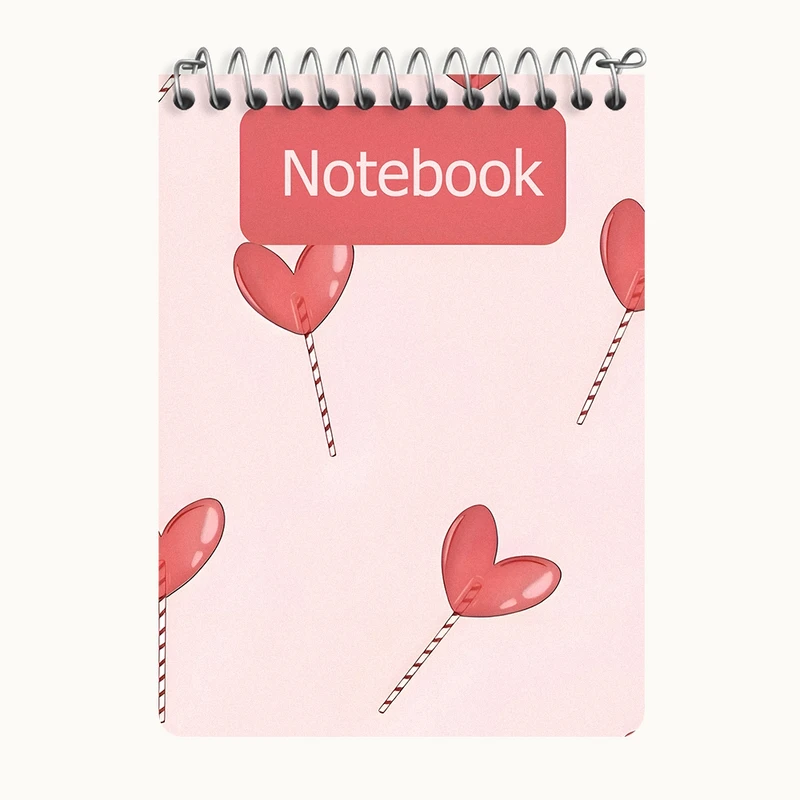 دفتر یادداشت 50 برگ خندالو طرح آبنبات قلبی کد N6659