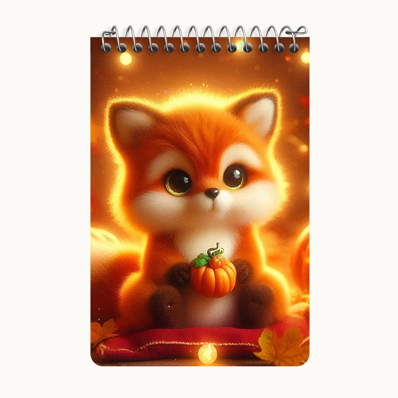 دفتر یادداشت 50 برگ خندالو طرح روباه کیوت کد F5339