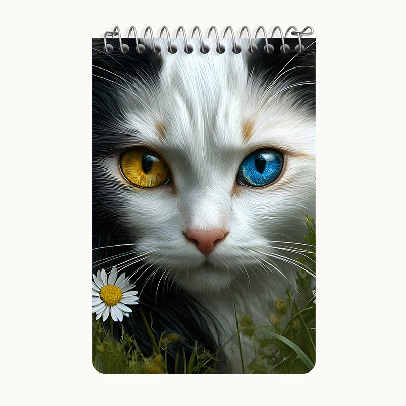 دفتر یادداشت 50 برگ خندالو طرح گربه چشم رنگی کد F11865