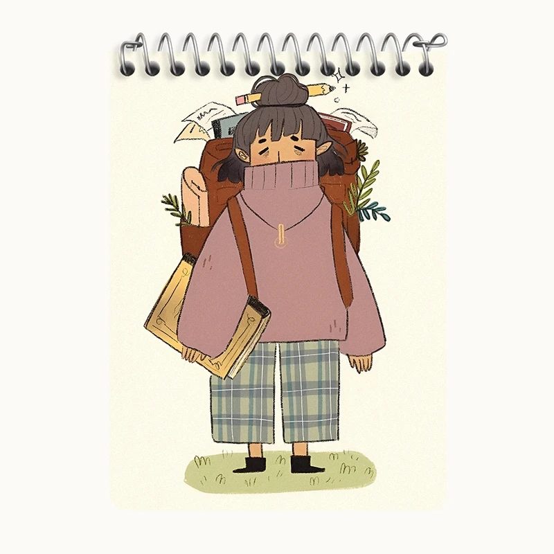 دفتر یادداشت 50 برگ خندالو طرح دختر ماجراجو کد N6160