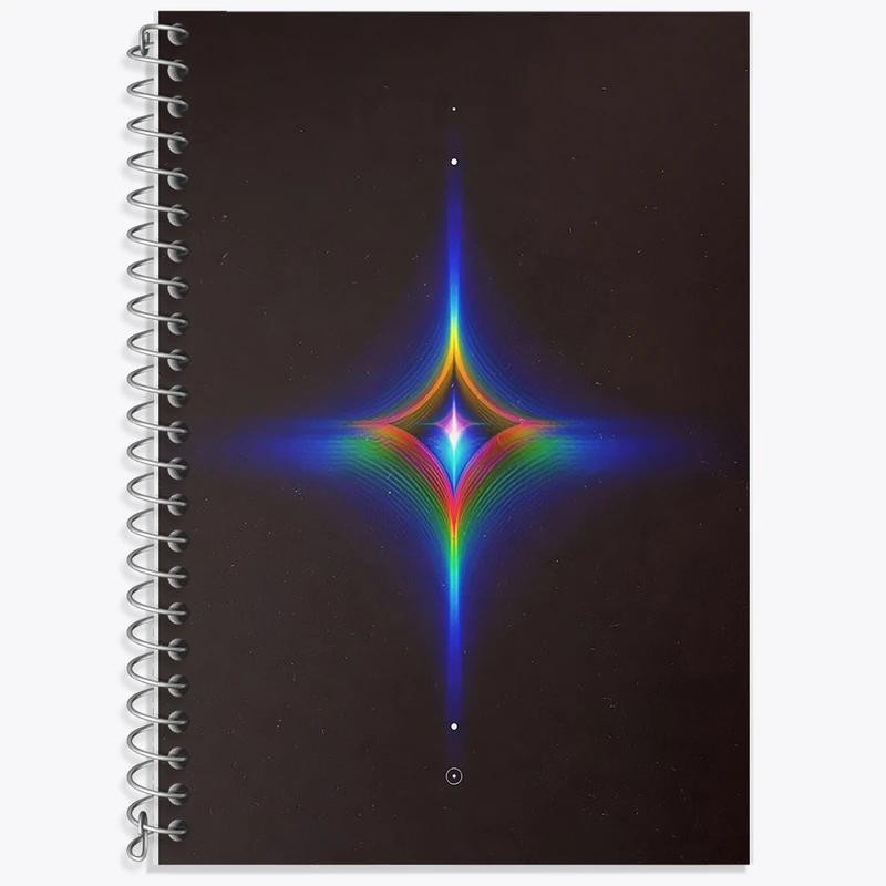 دفتر نت موسیقی 50 برگ خندالو طرح نورهای رنگی کد F8816