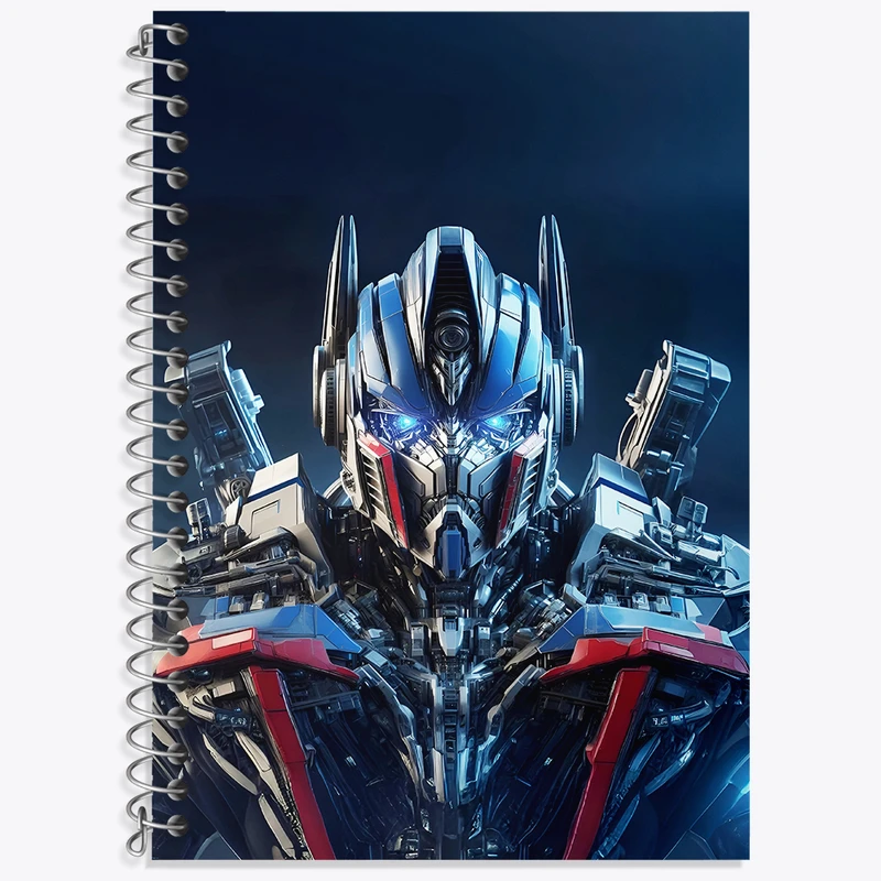 دفتر زبان دوخط 50 برگ خندالو طرح آپتیموس (Optimus Prime) کد F4760