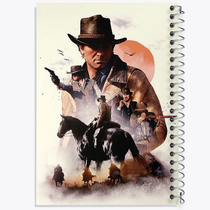 دفتر نقاشی 50 برگ خندالو طرح رد دد (Red Dead) کد F13605