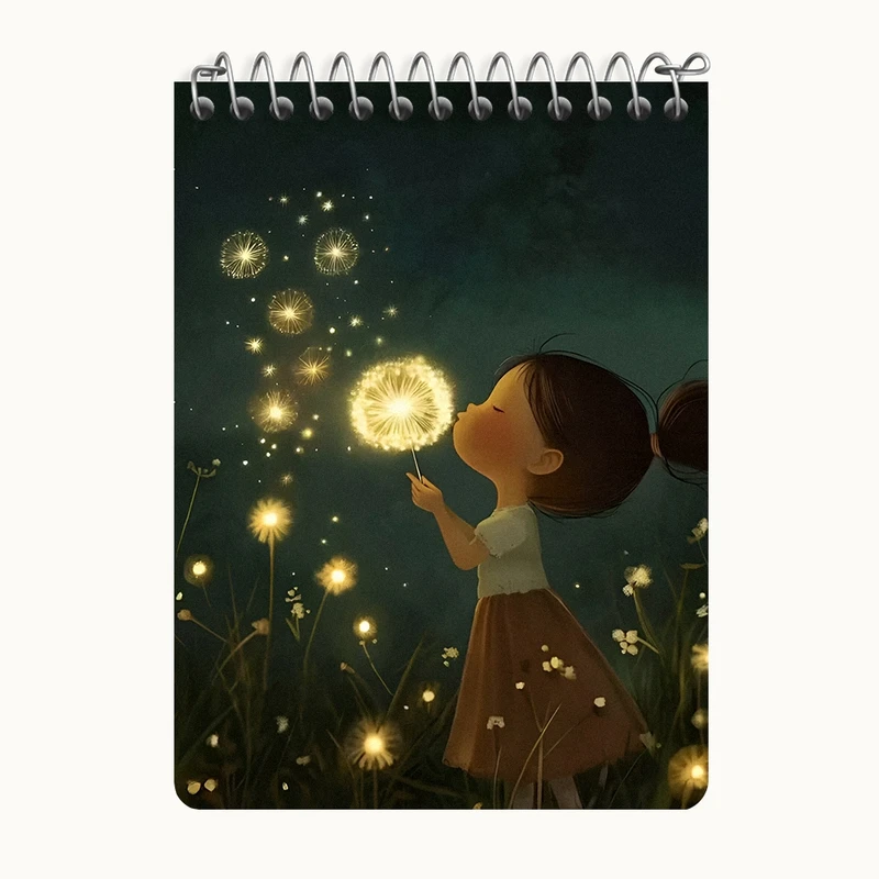 دفتر یادداشت 50 برگ خندالو طرح دخترانه کیوت کد N7433