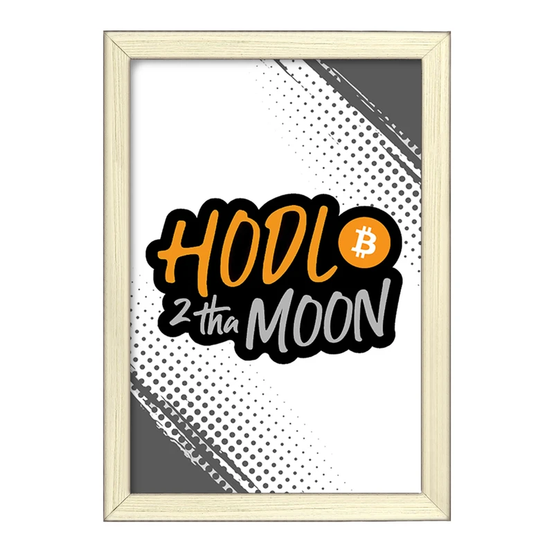تابلو خندالو طرح HODL Bitcoin 2 The Moon  کد 10870