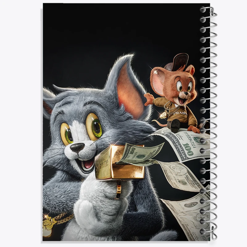 دفتر مشق 100 برگ خندالو طرح تام و جری (Tom and Jerry) کد N7918