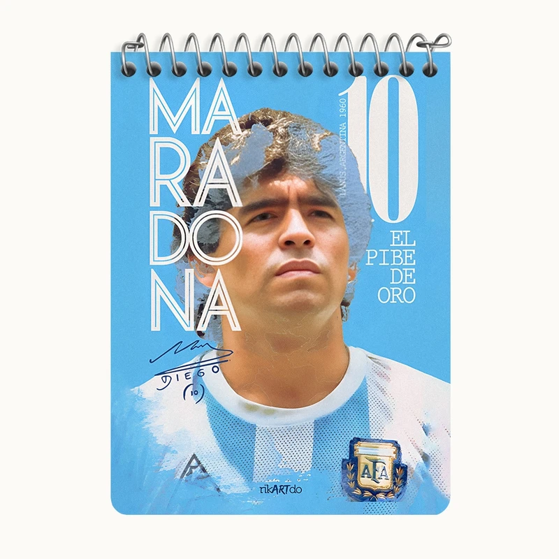 دفتر یادداشت 50 برگ خندالو طرح مارادونا (Maradona) کد N8258