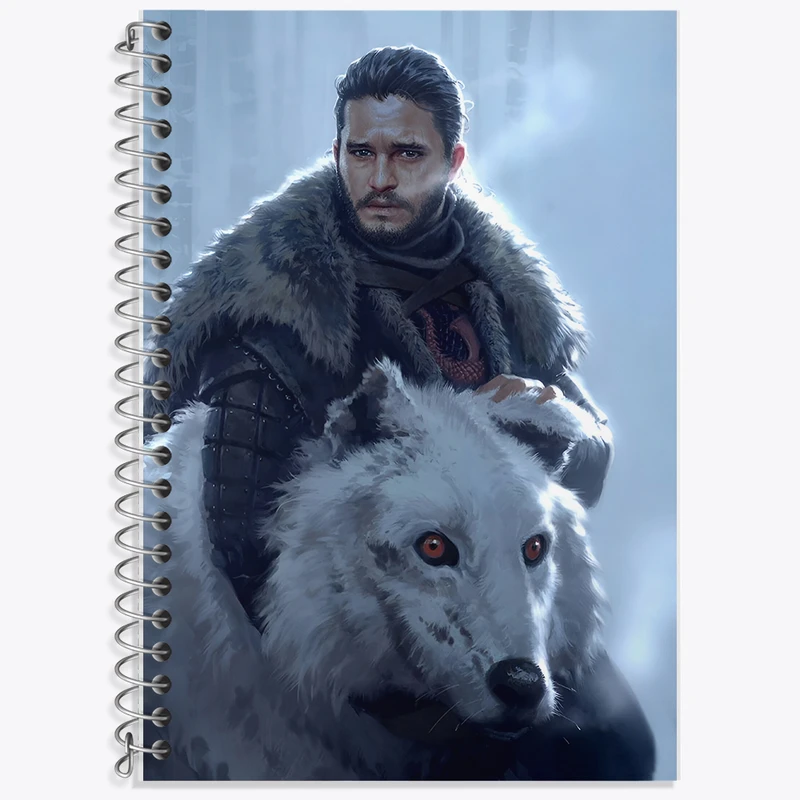 دفتر زبان دوخط 50 برگ خندالو طرح بازی تاج و تخت (Game Of Thrones) کد F10155