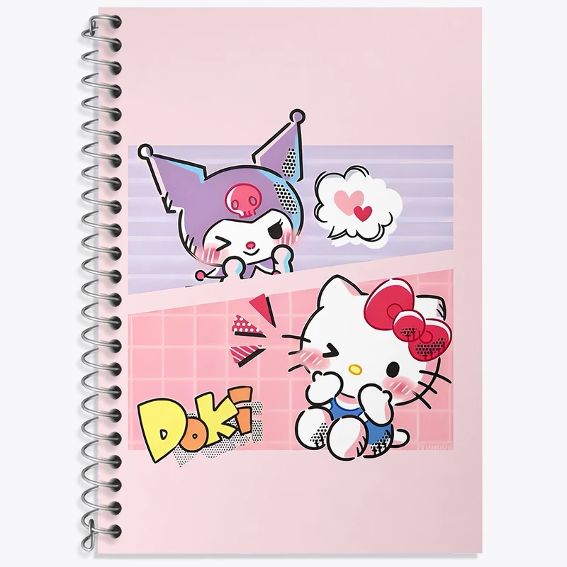 دفتر لغت 50 برگ خندالو طرح کرومی و هلو کیتی کد N7123