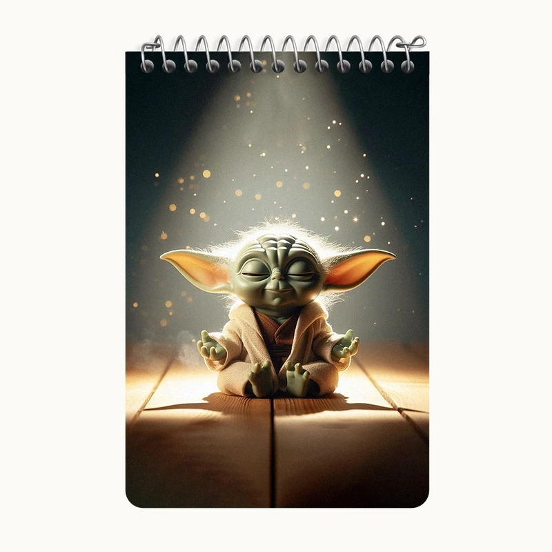 دفتر یادداشت 50 برگ خندالو طرح بیبی یودا کد F3374