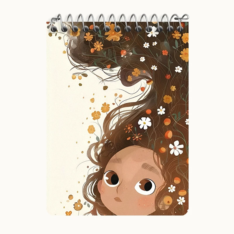 دفتر یادداشت 50 برگ خندالو طرح دخترانه بامزه کد N8395