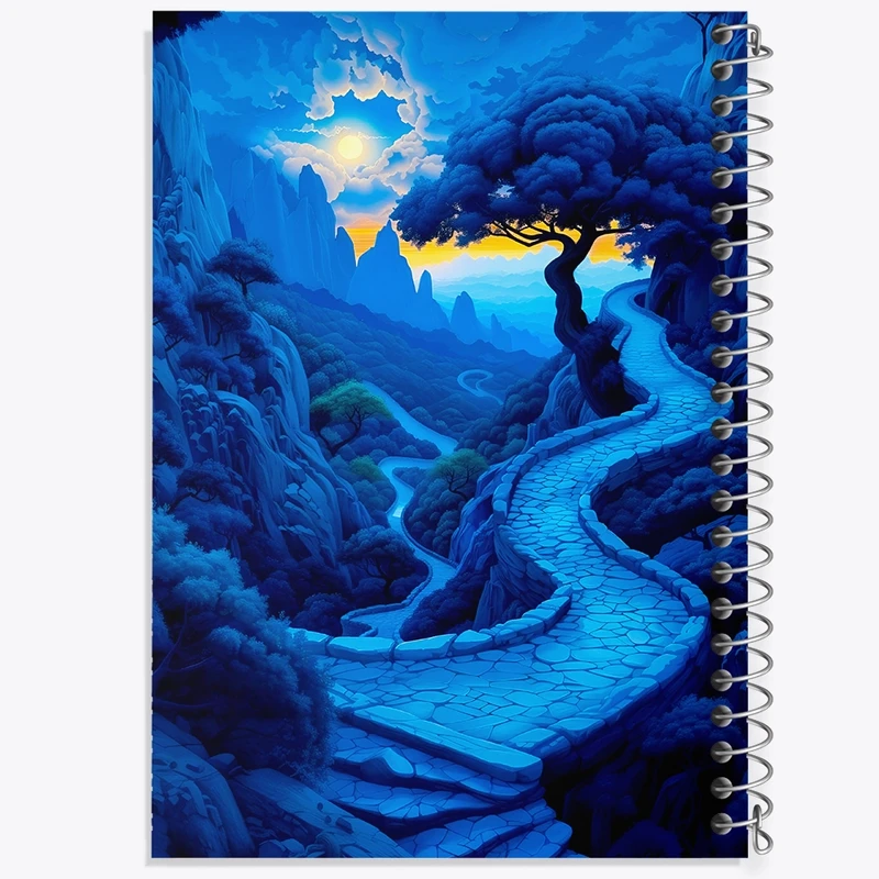 دفتر طراحی 50 برگ خندالو طرح راه کوهستانی کد F4549