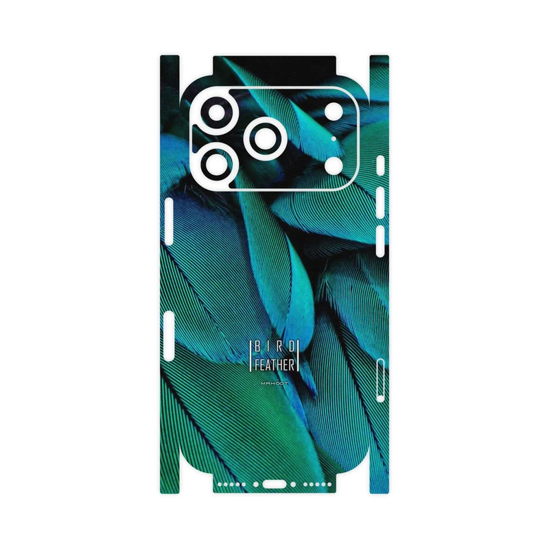 برچسب پوششی ماهوت مدل Green Feather-FullSkin مناسب برای گوشی موبایل اپل iPhone 17 Pro