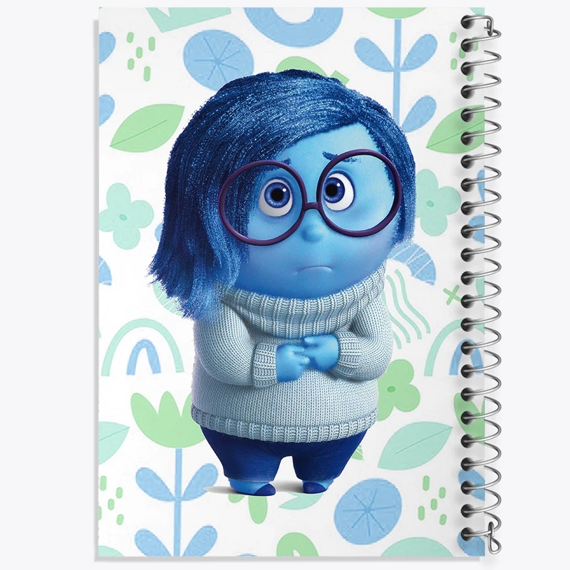 دفتر طراحی 50 برگ خندالو طرح شخصیت غمگین انیمیشن اینساید اوت Inside Out  کد 3557