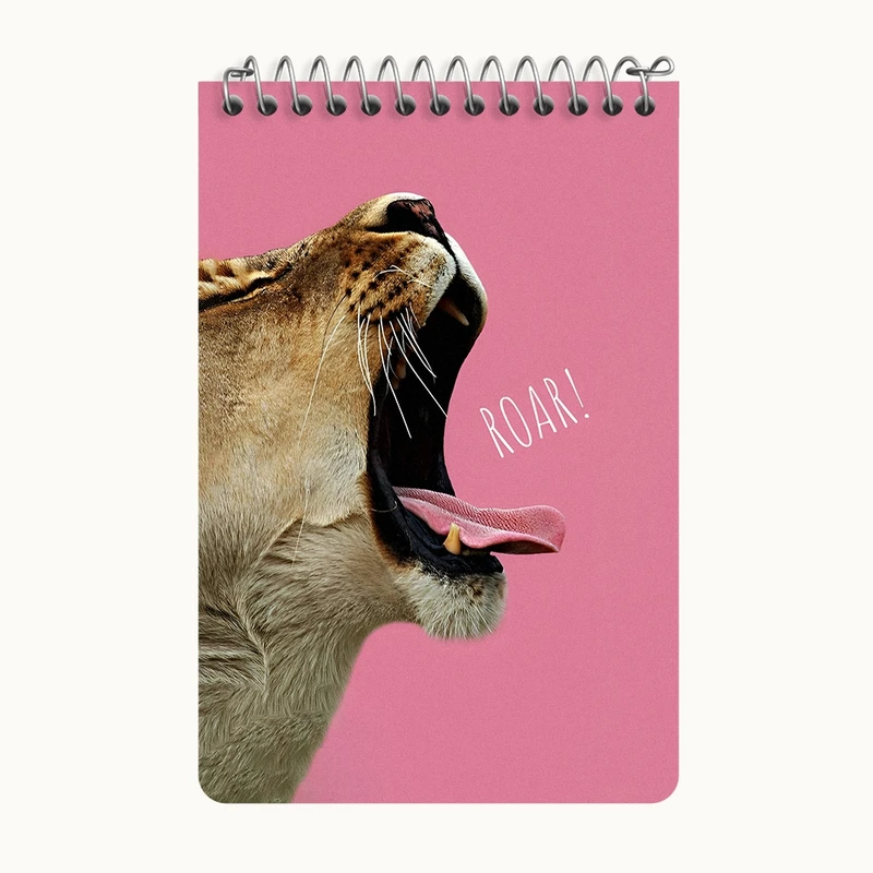 دفتر یادداشت 50 برگ خندالو طرح غرش شیر کد F3859