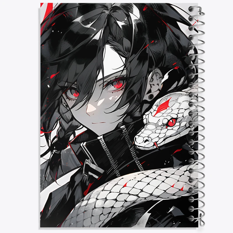 دفتر مشق 100 برگ خندالو طرح دختر و مار کد F9089