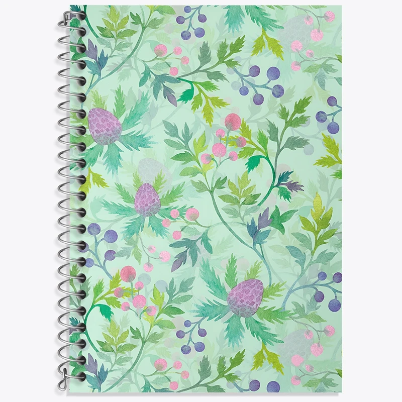 دفتر زبان 50 برگ خندالو مدل سه خط طرح گل گلی کد N8853