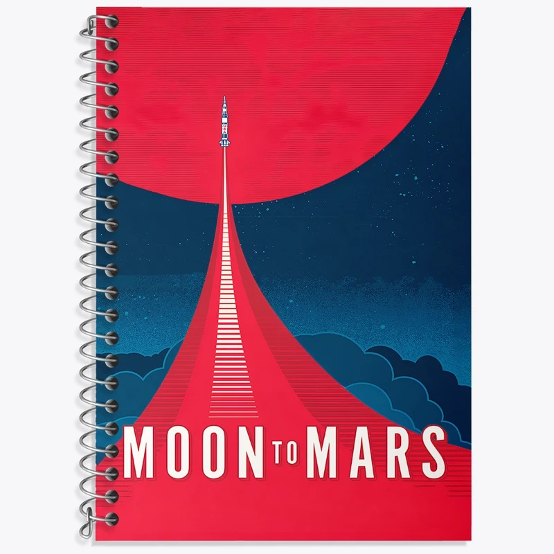 دفتر لغت 50 برگ خندالو طرح پرواز به ماه کد F4695