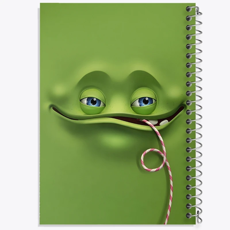 دفتر ژورنال نویسی 50 برگ خندالو مدل نقطه ای طرح ایموجی بامزه کد F3313