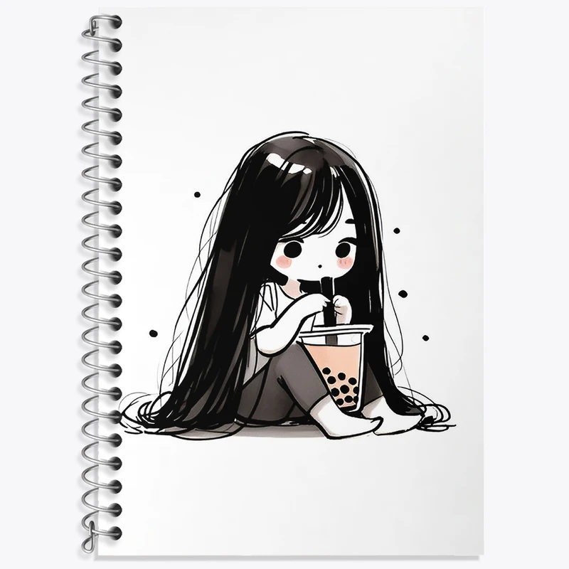 دفتر زبان 50 برگ خندالو مدل سه خط طرح دخترانه کد F4193