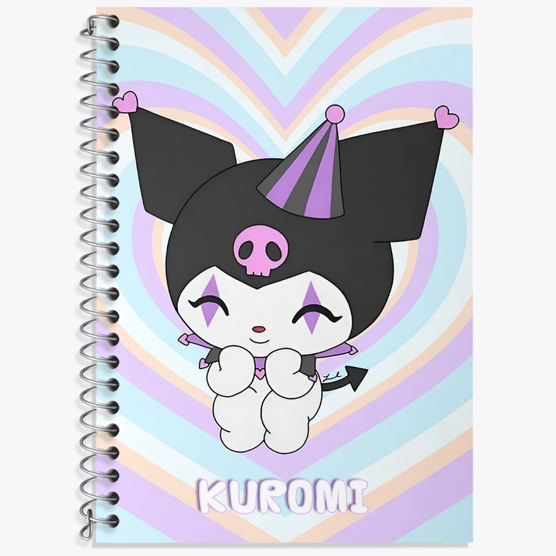 دفتر لغت 50 برگ خندالو طرح کرومی (Kuromi) کد N9009