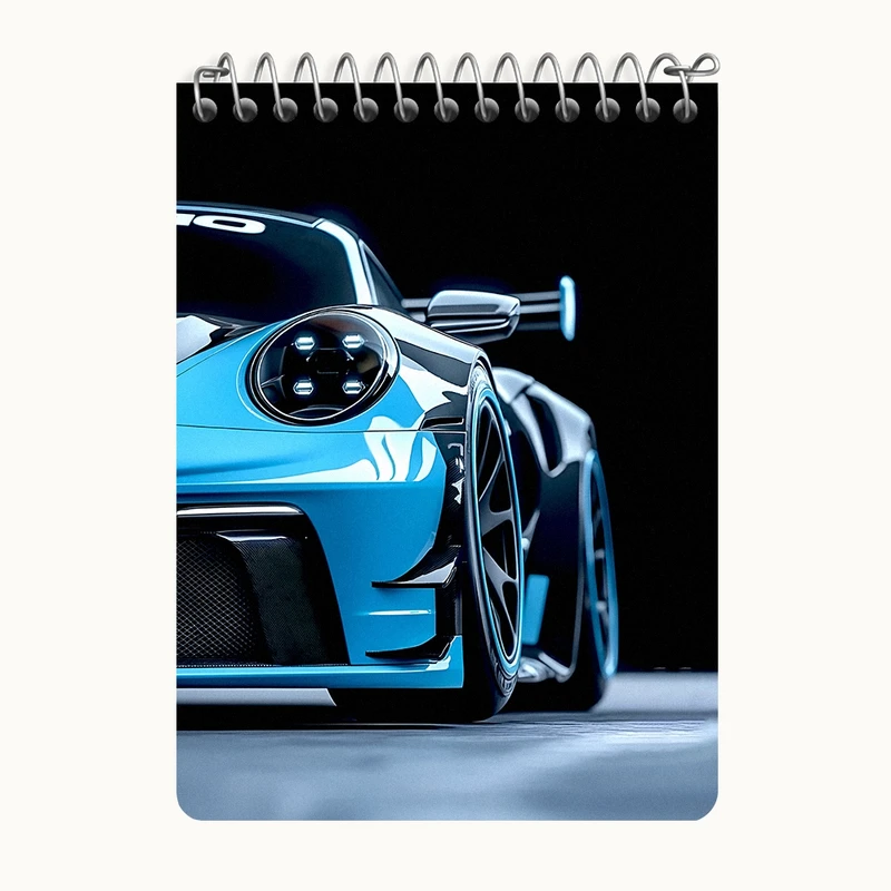 دفتر یادداشت 50 برگ خندالو طرح پورشه (Porsche Gt3 Rs) کد N7509