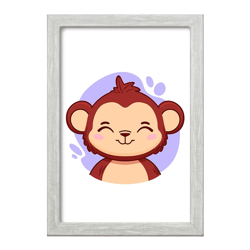 تابلو خندالو طرح میمون حیوانات بامزه کد 37136