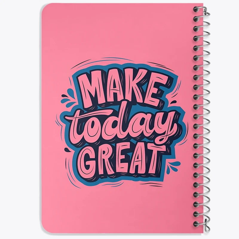 دفتر یادداشت 50 برگ خندالو طرح Make Today Great کد F4076