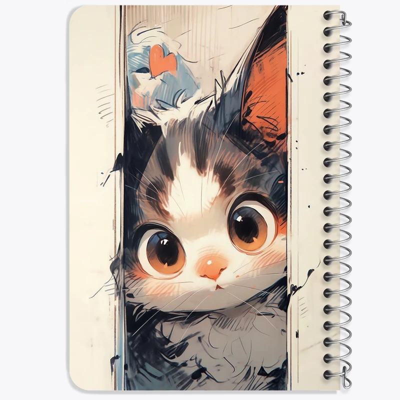 دفتر یادداشت 50 برگ خندالو طرح گربه (Cat) کد F967