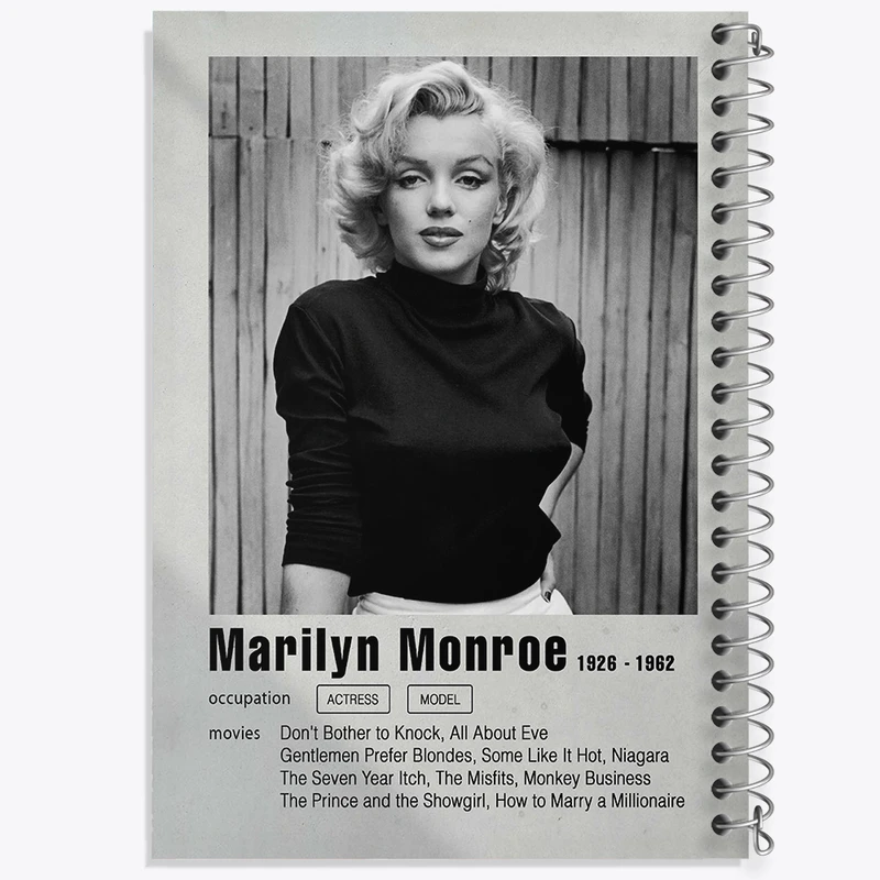 دفتر نقاشی 50 برگ خندالو طرح مرلین مونرو (Marilyn Monroe) کد F11198