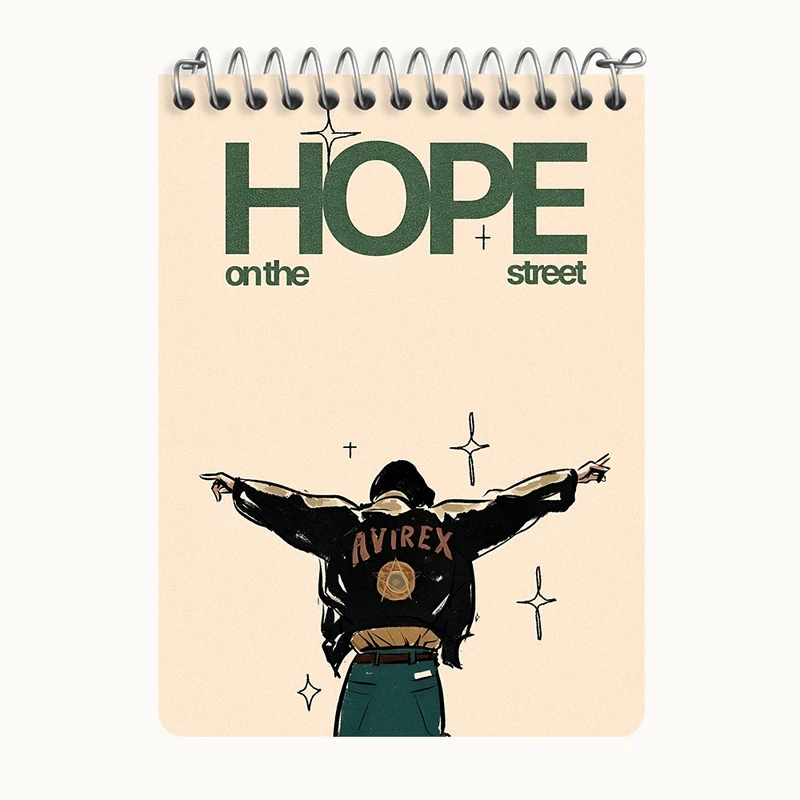 دفتر یادداشت 50 برگ خندالو طرح Hope On The Street کد N4020