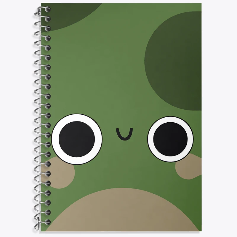 دفتر زبان دوخط 50 برگ خندالو طرح قورباغه بامزه کد N7080