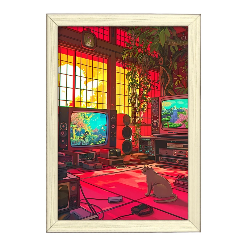 تابلو خندالو طرح گربه (Cat) کد F4553