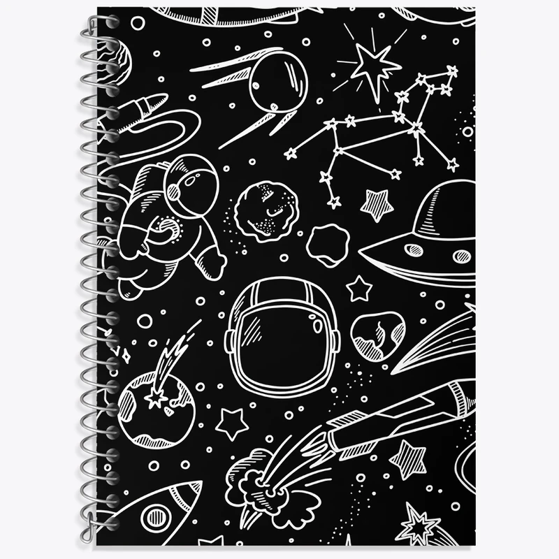 دفتر لغت 50 برگ خندالو طرح فضایی کد N7698