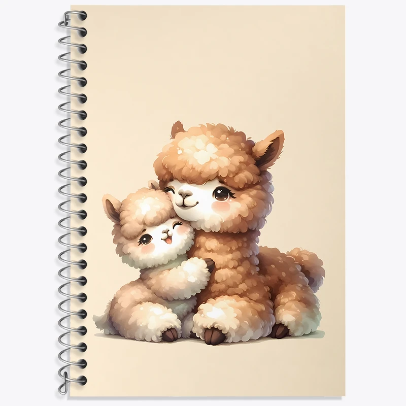 دفتر زبان 50 برگ خندالو مدل سه خط طرح لاما بامزه کد N7041