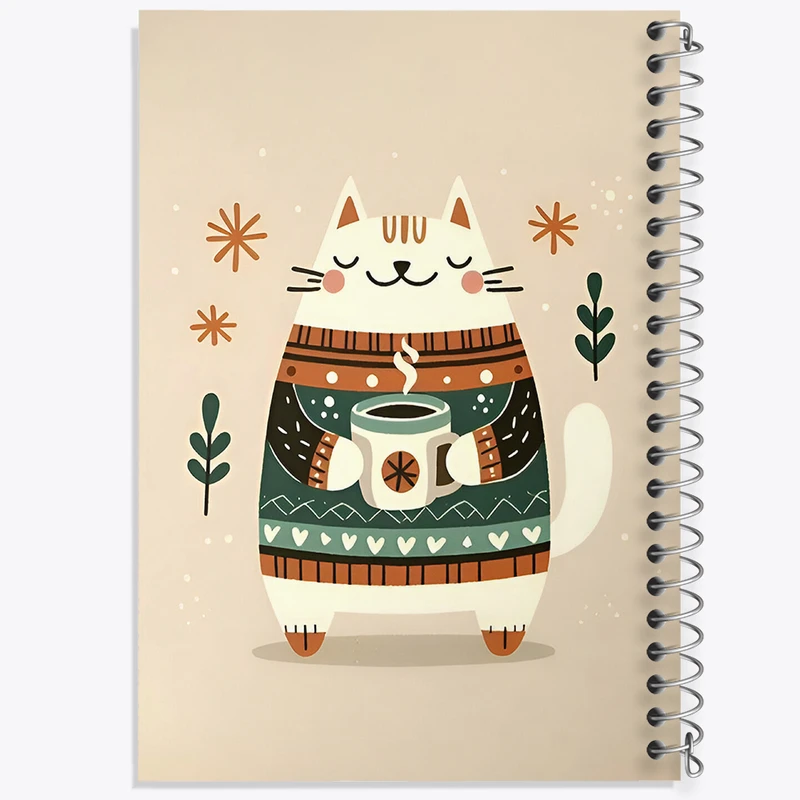 دفتر مشق 100 برگ خندالو طرح گربه کیوت کد F4875