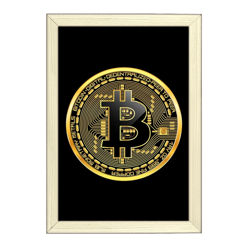 تابلو خندالو طرح ارز دیجیتال بیت کوین  کد 4083