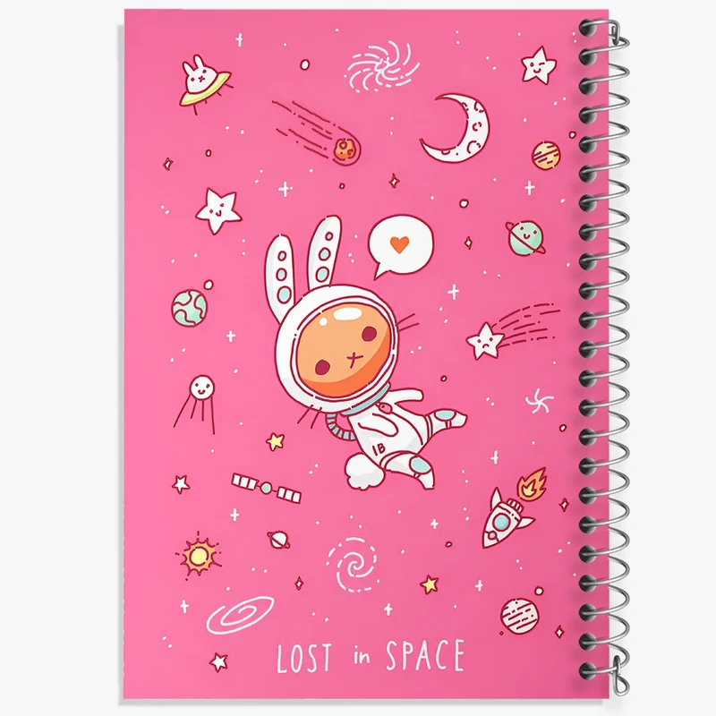 دفتر لیست خرید 50 برگ خندالو طرح گربه فضانورد کد N8170