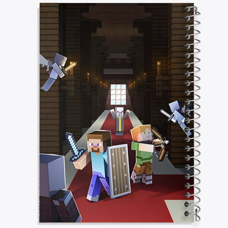 دفتر طراحی 50 برگ خندالو طرح ماینکرافت (Minecraft) کد F3519