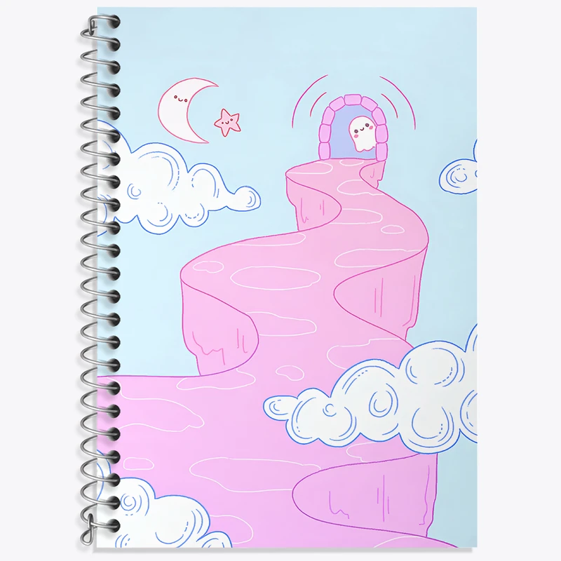 دفتر زبان 50 برگ خندالو مدل دو خط طرح فانتزی کد N8327