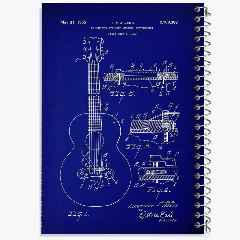 دفتر مشق 50 برگ خندالو طرح گیتار (Guitar) کد N8099